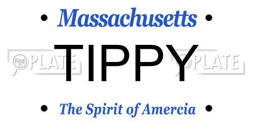 TIPPY Massachusetts License Plate