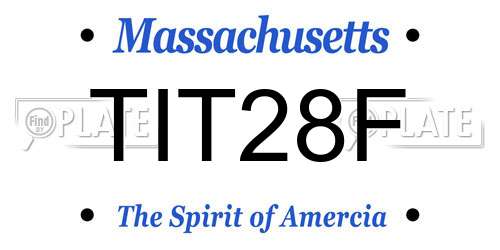 TIT28F Massachusetts License Plate