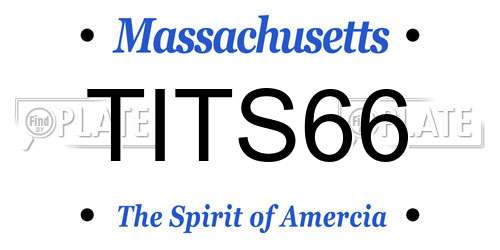 TITS66 Massachusetts License Plate