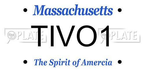TIVO1 Massachusetts License Plate