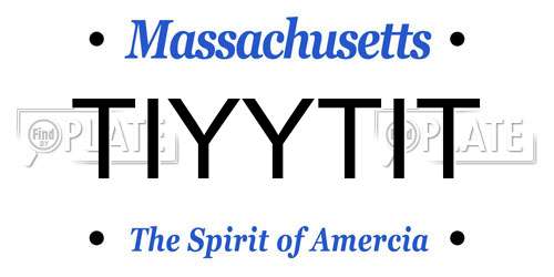 TIYYTIT Massachusetts License Plate