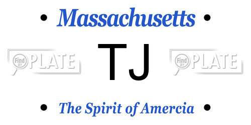 TJ Massachusetts License Plate
