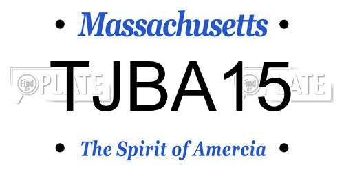 TJBA15 Massachusetts License Plate