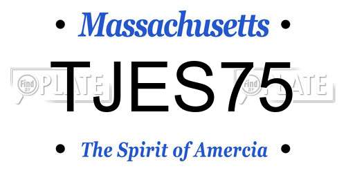 TJES75 Massachusetts License Plate
