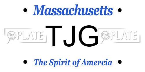 TJG Massachusetts License Plate