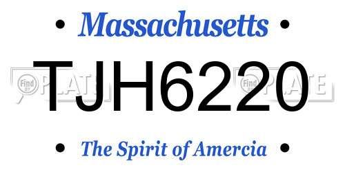 TJH6220 Massachusetts License Plate