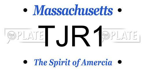 TJR1 Massachusetts License Plate