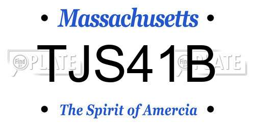 TJS41B Massachusetts License Plate