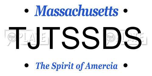 TJTSSDS Massachusetts License Plate