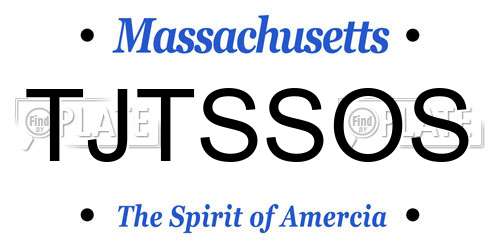 TJTSSOS Massachusetts License Plate