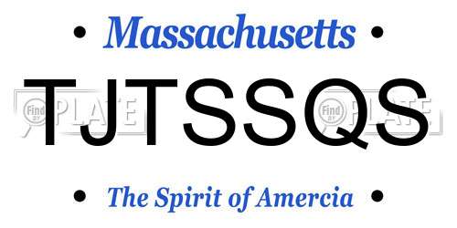 TJTSSQS Massachusetts License Plate