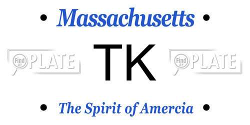 TK Massachusetts License Plate