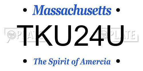 TKU24U Massachusetts License Plate
