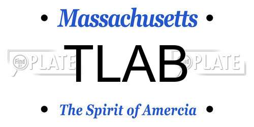 TLAB Massachusetts License Plate