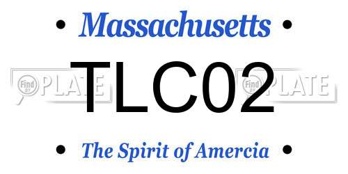 TLC02 Massachusetts License Plate