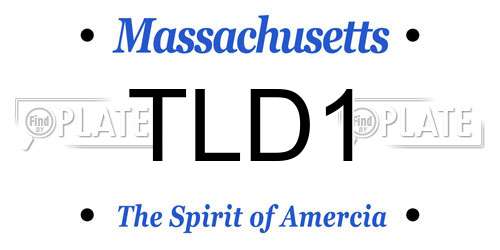 TLD1 Massachusetts License Plate