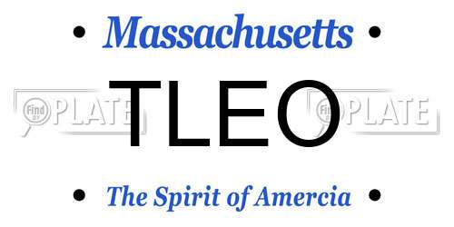 TLEO Massachusetts License Plate