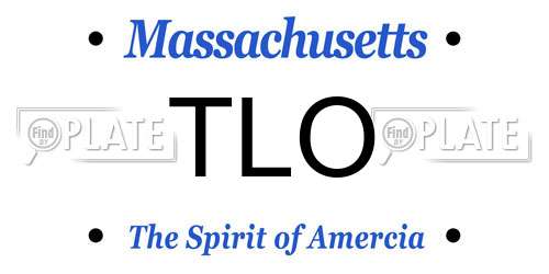 TLO Massachusetts License Plate
