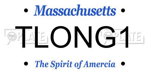 TLONG1 Massachusetts License Plate