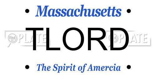 TLORD Massachusetts License Plate