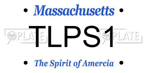 TLPS1 Massachusetts License Plate