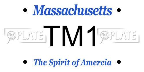 TM1 Massachusetts License Plate