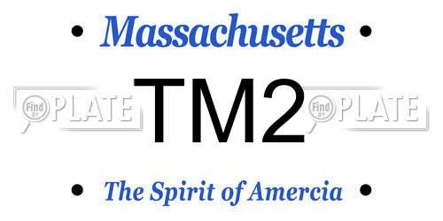TM2 Massachusetts License Plate