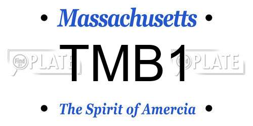 TMB1 Massachusetts License Plate