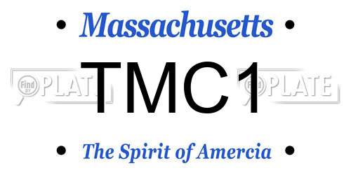 TMC1 Massachusetts License Plate