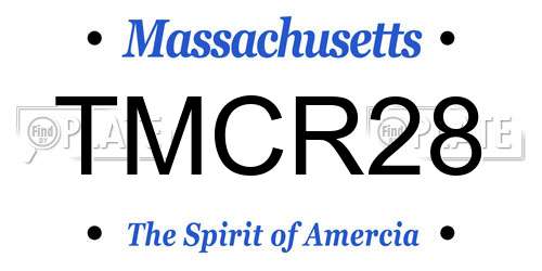 TMCR28 Massachusetts License Plate