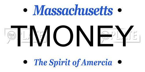 TMONEY Massachusetts License Plate