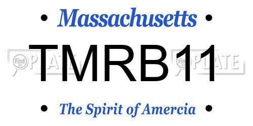 TMRB11 Massachusetts License Plate