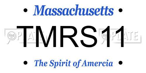 TMRS11 Massachusetts License Plate