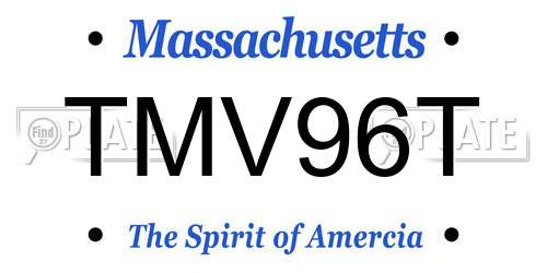 TMV96T Massachusetts License Plate