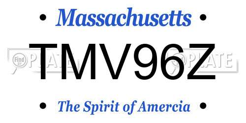 TMV96Z Massachusetts License Plate