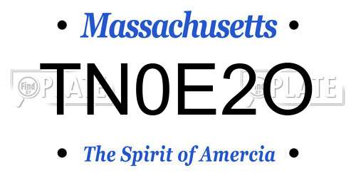 TN0E2O Massachusetts License Plate