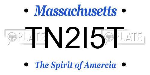 TN2I5T Massachusetts License Plate