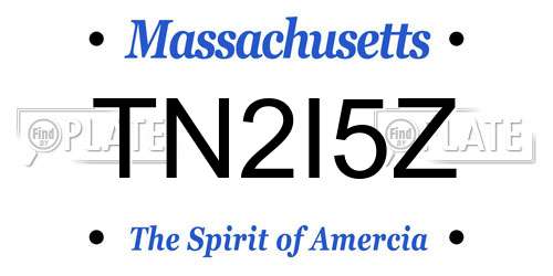 TN2I5Z Massachusetts License Plate
