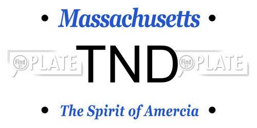 TND Massachusetts License Plate