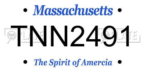 TNN2491 Massachusetts License Plate