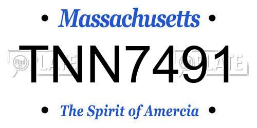 TNN7491 Massachusetts License Plate