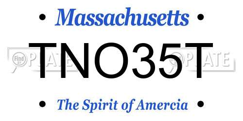 TNO35T Massachusetts License Plate