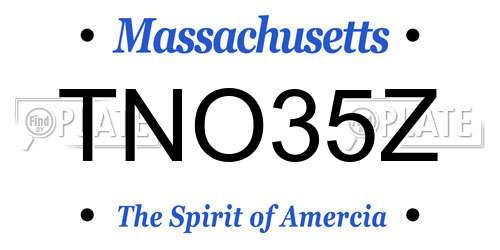 TNO35Z Massachusetts License Plate