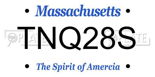TNQ28S Massachusetts License Plate