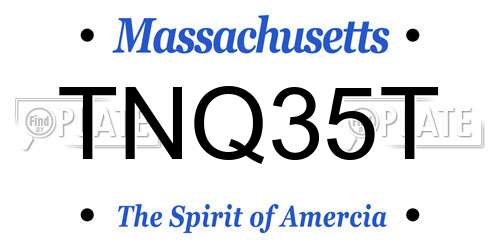 TNQ35T Massachusetts License Plate