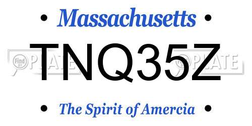 TNQ35Z Massachusetts License Plate