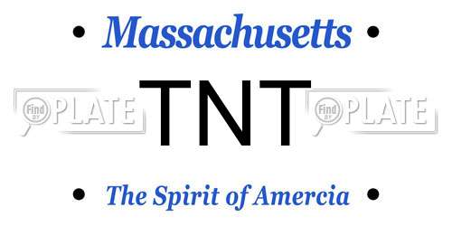 TNT Massachusetts License Plate