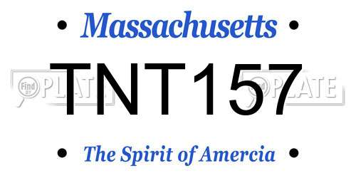TNT157 Massachusetts License Plate