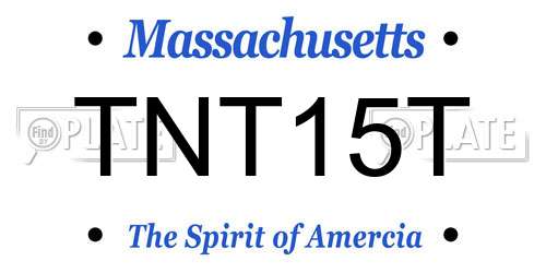 TNT15T Massachusetts License Plate