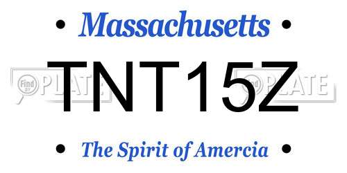 TNT15Z Massachusetts License Plate